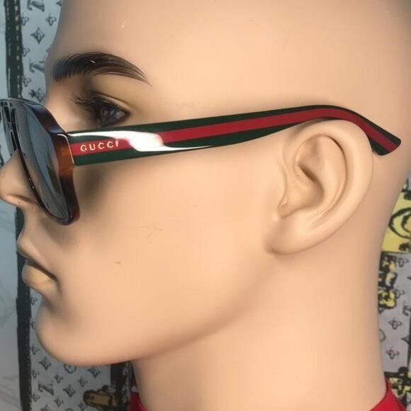 Authentic ✨ Brand New Gucci GG0925S 002 Aviator Sunglasses – Havana Frame with G - Picture 11 of 12
